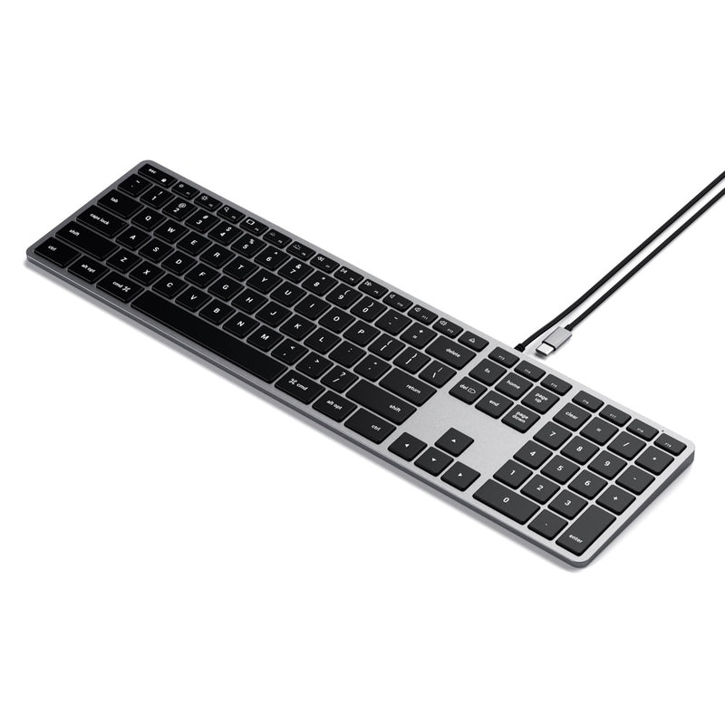 Satechi Slim W3 Wired USB-C Backlit Keyboard (Space Grey)