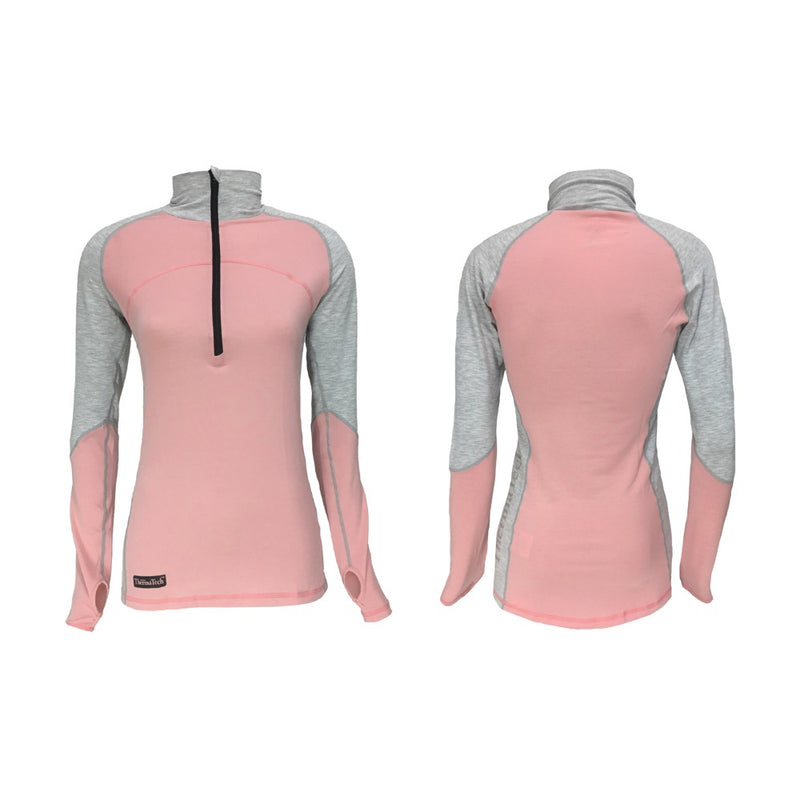 Thermatech Womens 1/4 Zip Ultra Long Sleeve (Flamingo/Marl)