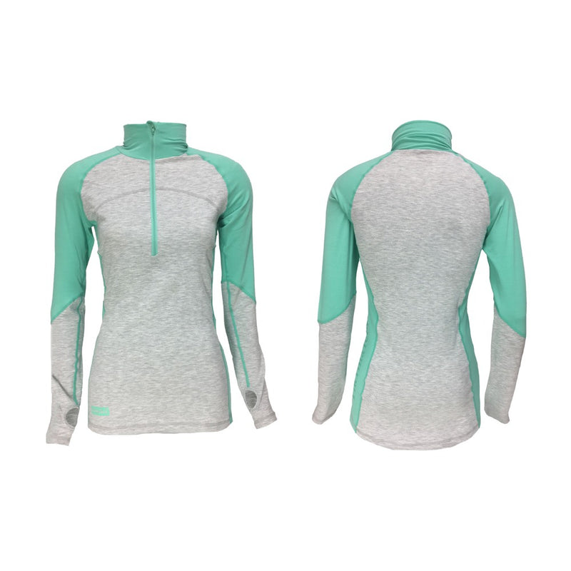 Thermatech Womens 1/4 Zip Ultra Long Sleeve (Marl/Mint)