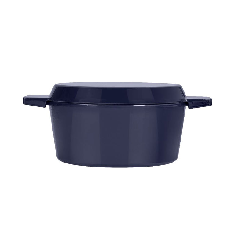 Stanley Rogers Cast Iron French Oven (24cm) (Mid Blue)