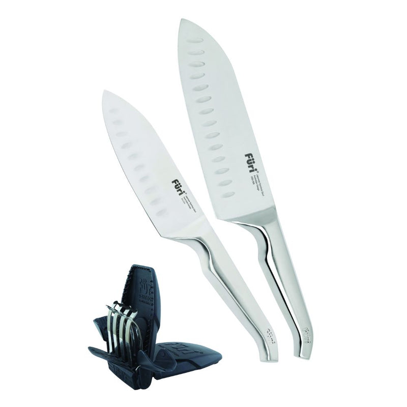 Furi Pro East/West Santoku Set With Sharpener 3pc