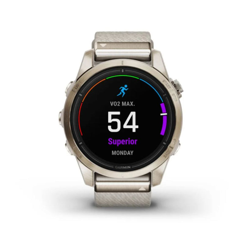 Garmin Epix Pro Gen2 42mm Sapphire (Soft Gold with Cream Heathered Nylon Band)