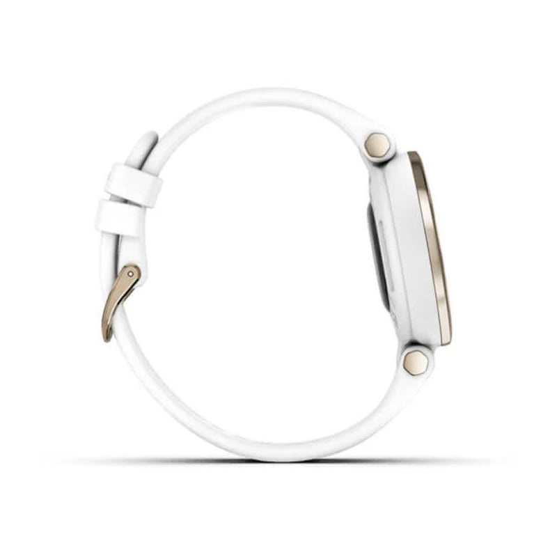 Garmin Lily Sport Edition (White with Cream Gold Bezel and Silicone Band)