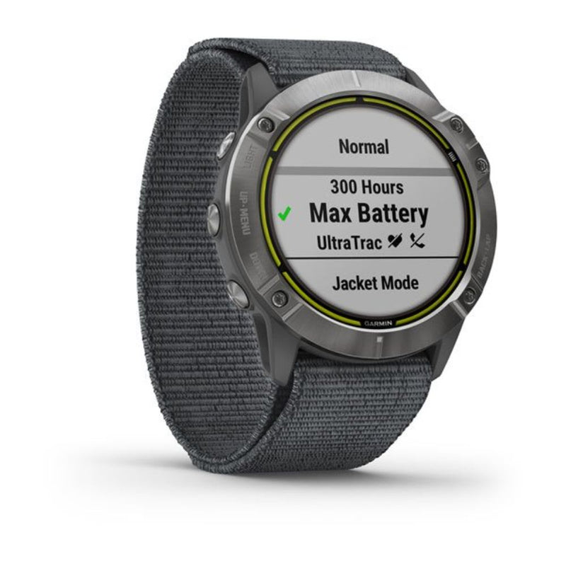 Garmin Enduro (Steel with Grey Ultrafit Nylon Strap)