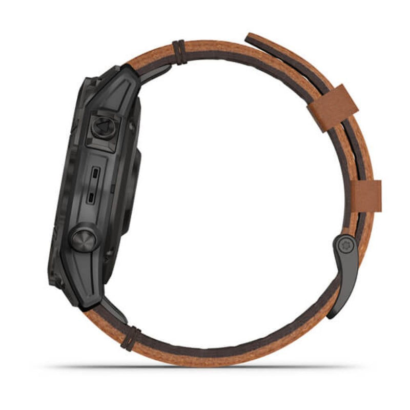 Garmin Epix (Black/Carbon Grey DLC Titanium with Chestnut Leather Band)