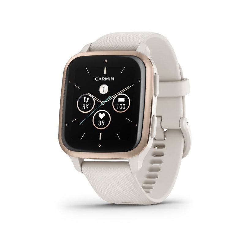 Garmin Venu SQ 2 Music (Peach Gold Bezel with Ivory Case and Silicone Band)