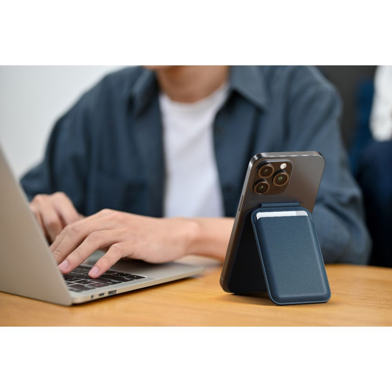 Satechi Magnetic Wallet Stand for iPhone Blue