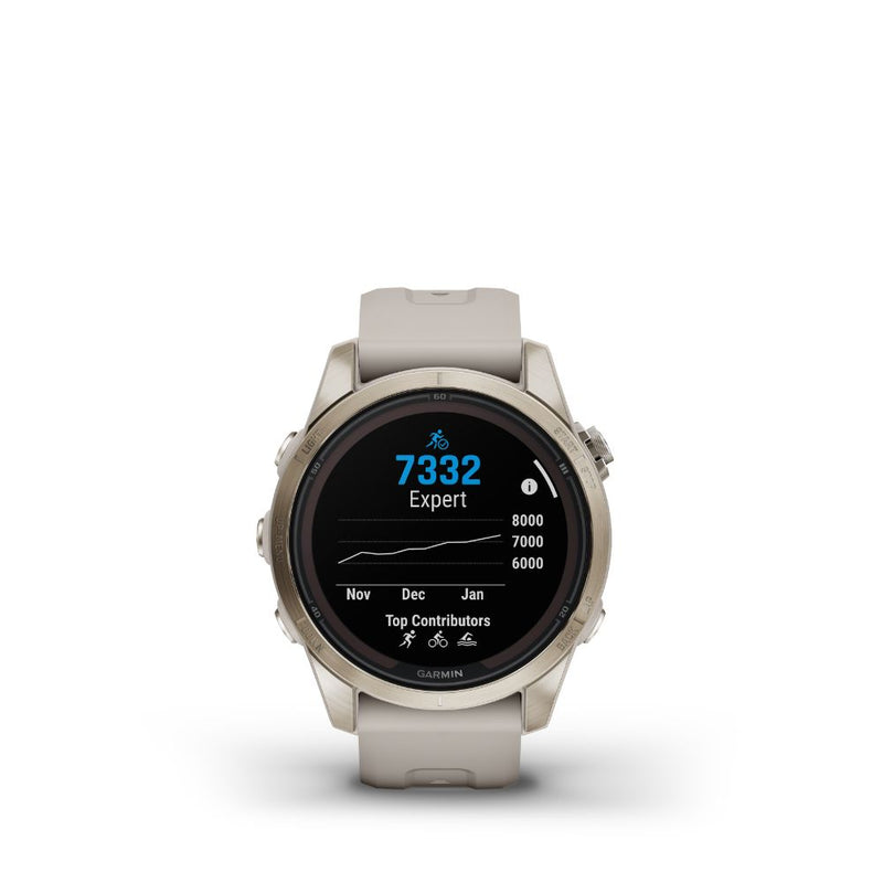 Garmin Fenix 7S Pro Sapphire Solar (Gold with Light Sand Band)