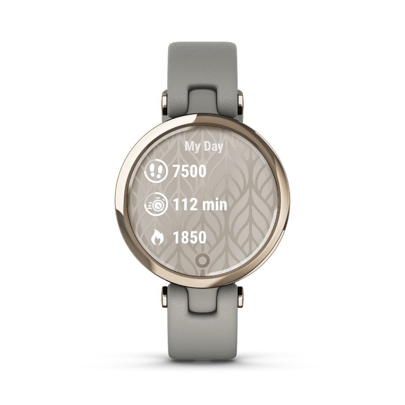 Garmin Lily Classic Edition (Cream Gold SS/Grey Leather Band)