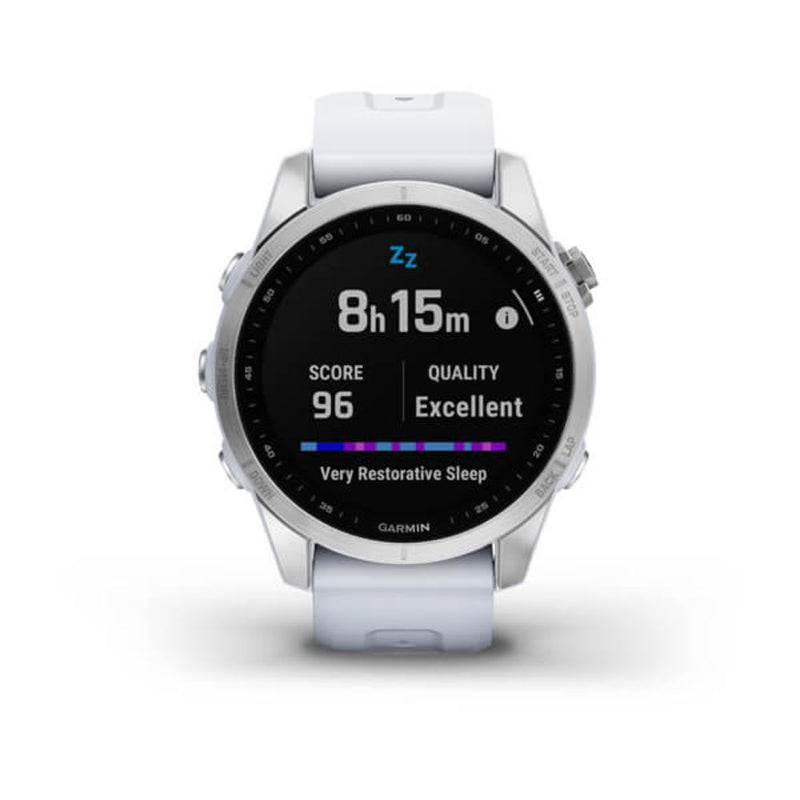 Garmin Fenix 7S (Silver with Whitestone Band)