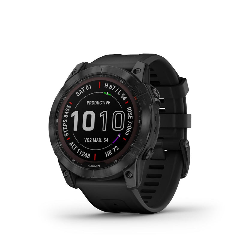 Garmin Fenix 7X Sapphire Solar (Black DLC Titanium with Black Band)