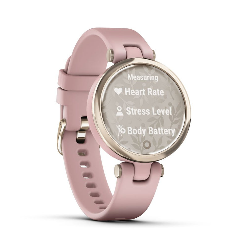 Garmin Lily Sport Edition (Cream Gold SS/Dust Pink Silicone Band)