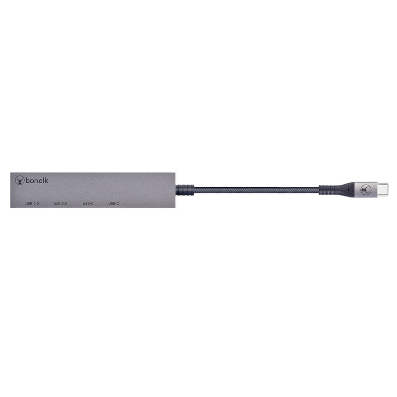 Bonelk Long-Life USB-C 4 in 1 Multiport Slim Hub (Space Grey)