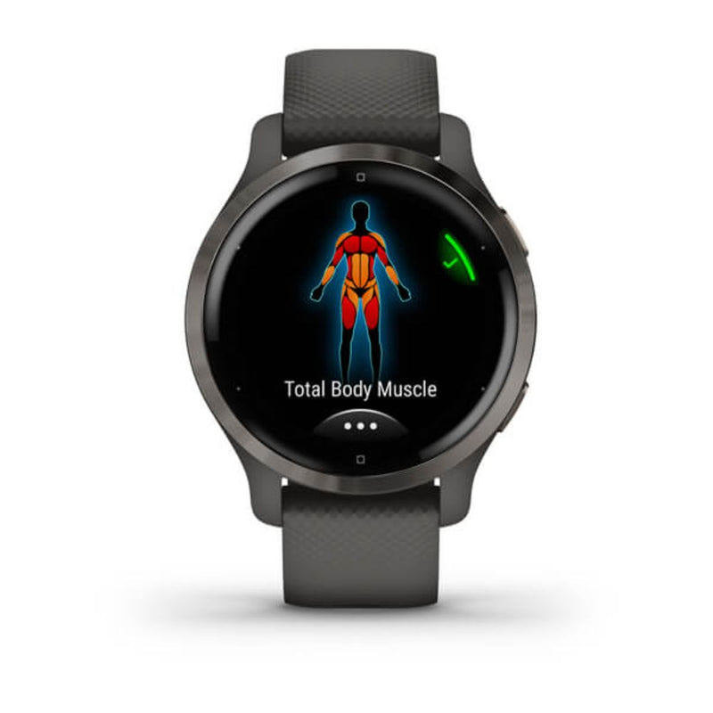 Garmin Venu 2S (Slate Bezel with Graphite Case and Silicone Band)