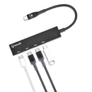 Bonelk Long-Life USB-C to 4 Port USB-C 3.0 Slim Hub - (Black)