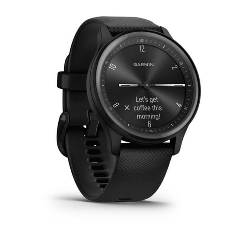 Garmin Vivomove Sport (Black Case and Silicone Band with Slate Accents)