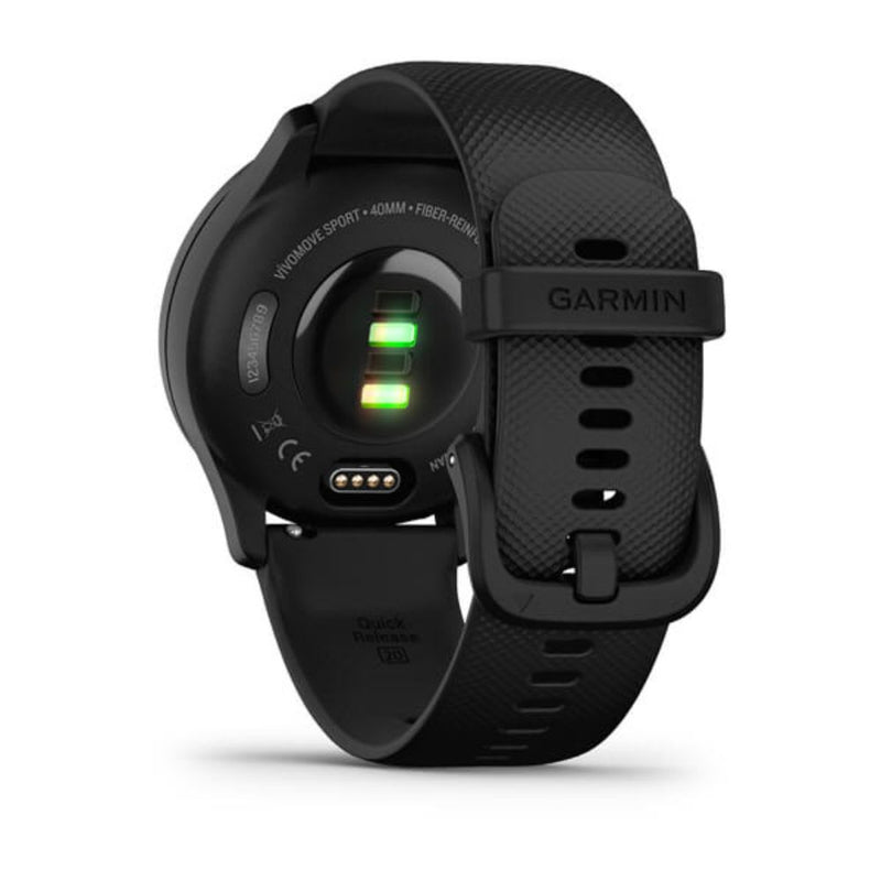 Garmin Vivomove Sport (Black Case and Silicone Band with Slate Accents)