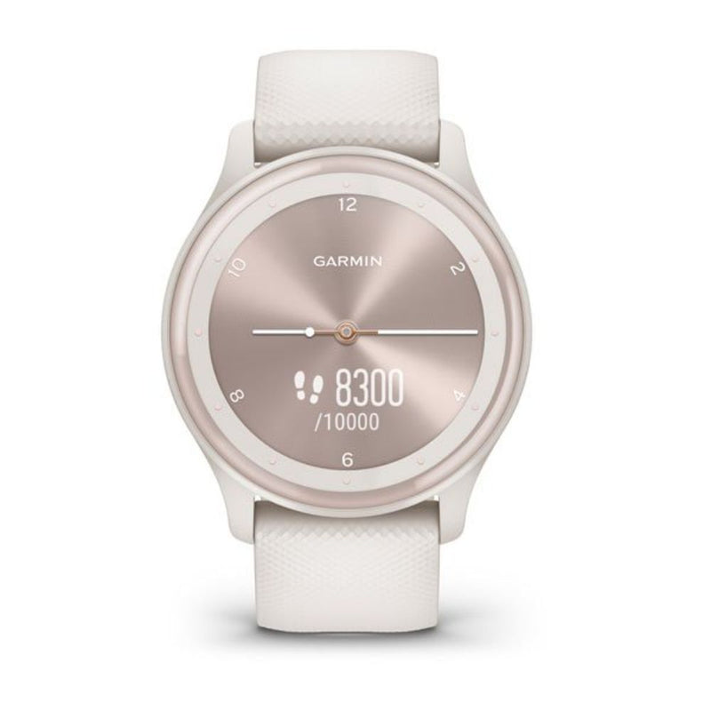 Garmin Vivomove Sport (Ivory Case with Silicone Band with Peach Gold Accents)