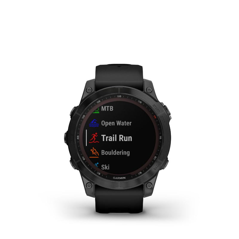 Garmin Fenix 7 Sapphire Solar (Black DLC Titanium with Black Band)