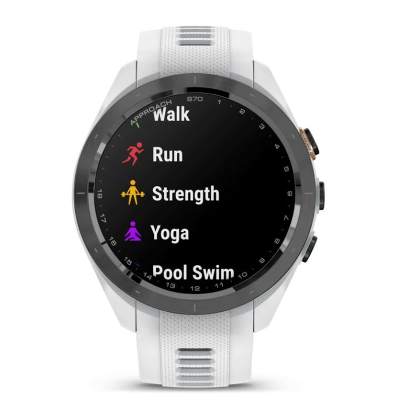 Garmin Approach S70 42mm (Black with White Band)