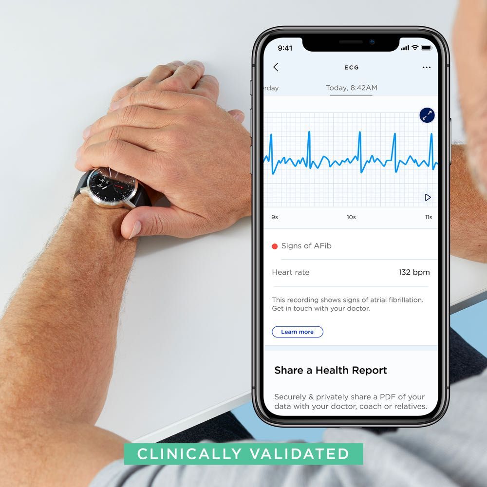 Withings ScanWatch (42 mm) Hybrid Smartwatch with ECG, Heart Rate