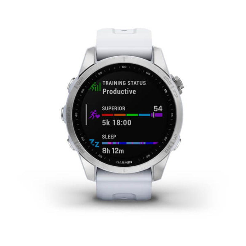 Garmin Fenix 7S (Silver with Whitestone Band)