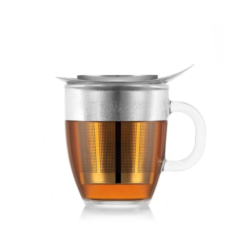 Bodum Yoyo Mug, Glass and Tea Strainer Set (Stainless Steel)