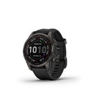 Garmin Fenix 7S Sapphire Solar (Carbon Grey DLC Titanium with Black Band)