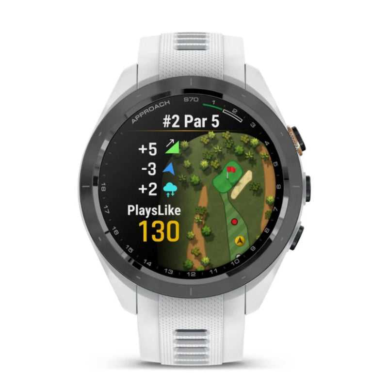 Garmin Approach S70 42mm (Black with White Band)