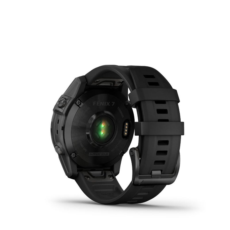 Garmin Fenix 7 Sapphire Solar (Black DLC Titanium with Black Band)