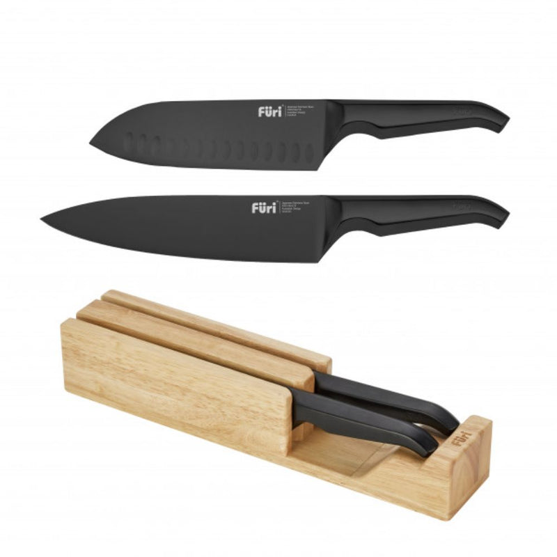 Furi Jet Black Knife Set 3pc