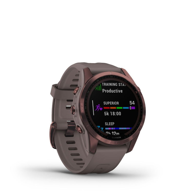 Garmin Fenix 7S Sapphire Solar (Dark Bronze Titanium with Shale Grey Band)