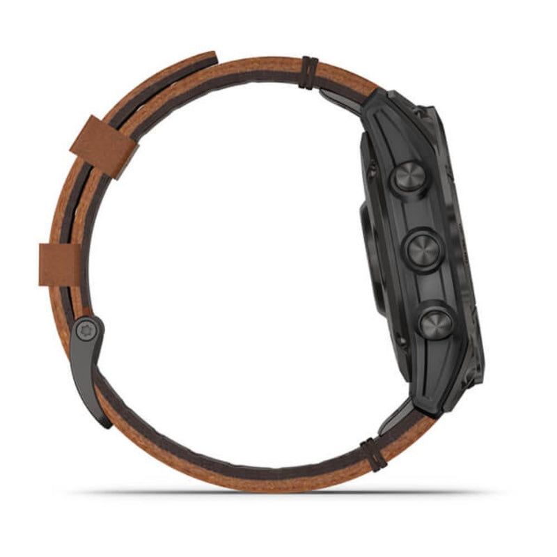 Garmin Epix (Black/Carbon Grey DLC Titanium with Chestnut Leather Band)