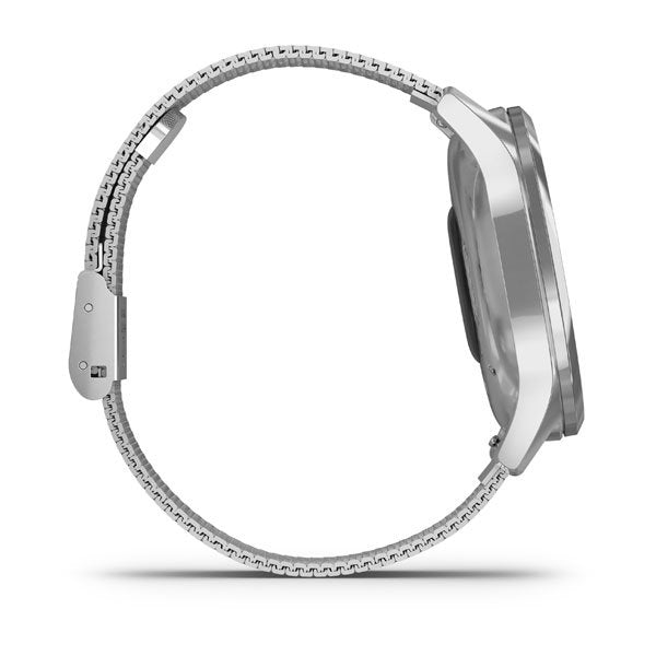 Garmin Vivomove Luxe (Silver Stainless Steel Case with Silver Milanese Band)