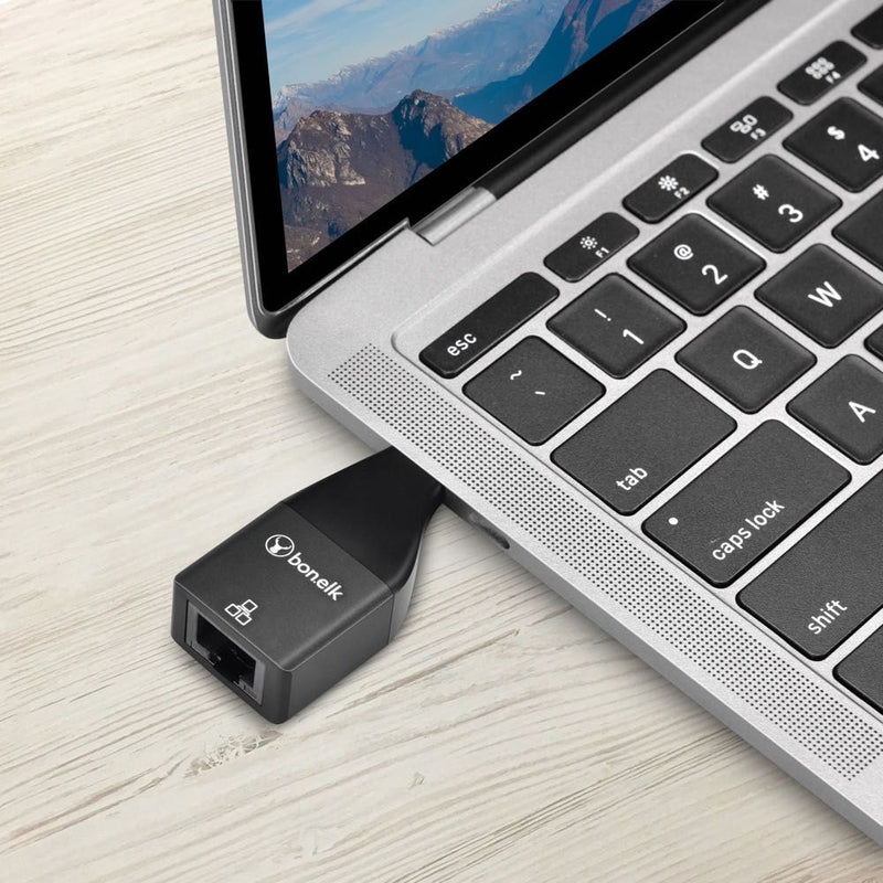 Bonelk USB-C to Gigabit Adapter - (Black)