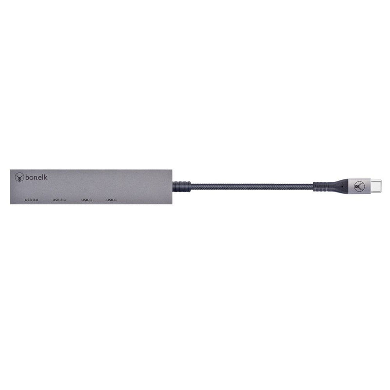 Bonelk Long-Life USB-C 4 in 1 Multiport Slim Hub (Space Grey) null