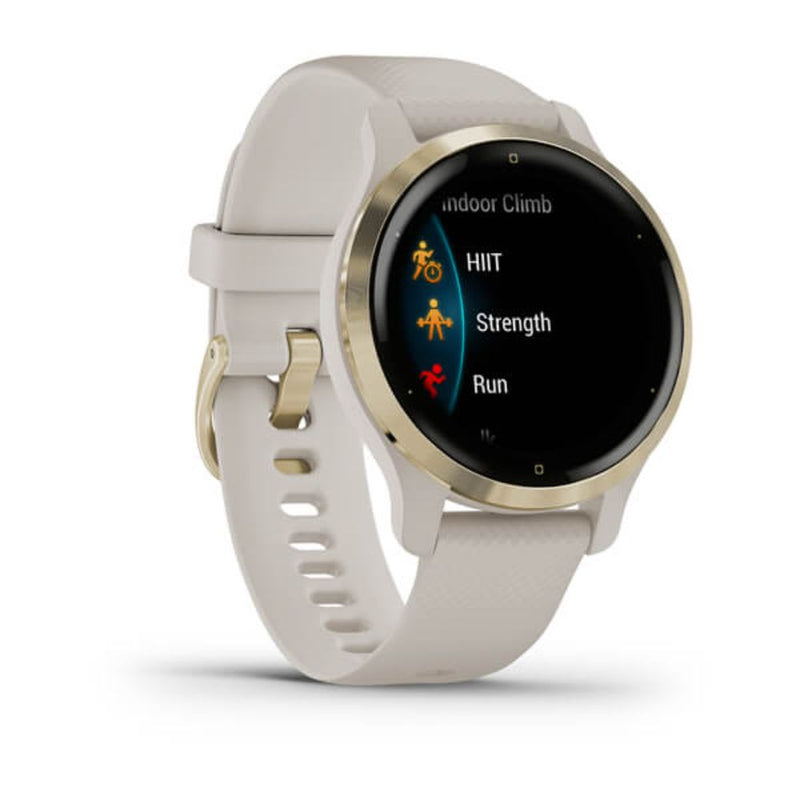 Garmin Venu 2S (Light Gold Bezel with Light Sand Case and Silicone Band)