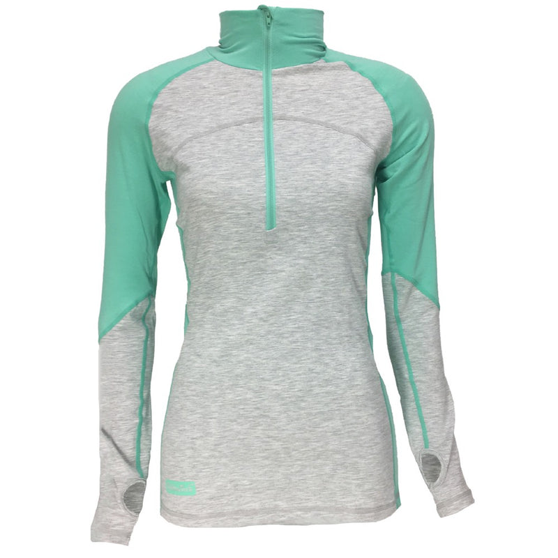 Thermatech Womens 1/4 Zip Ultra Long Sleeve (Marl/Mint)