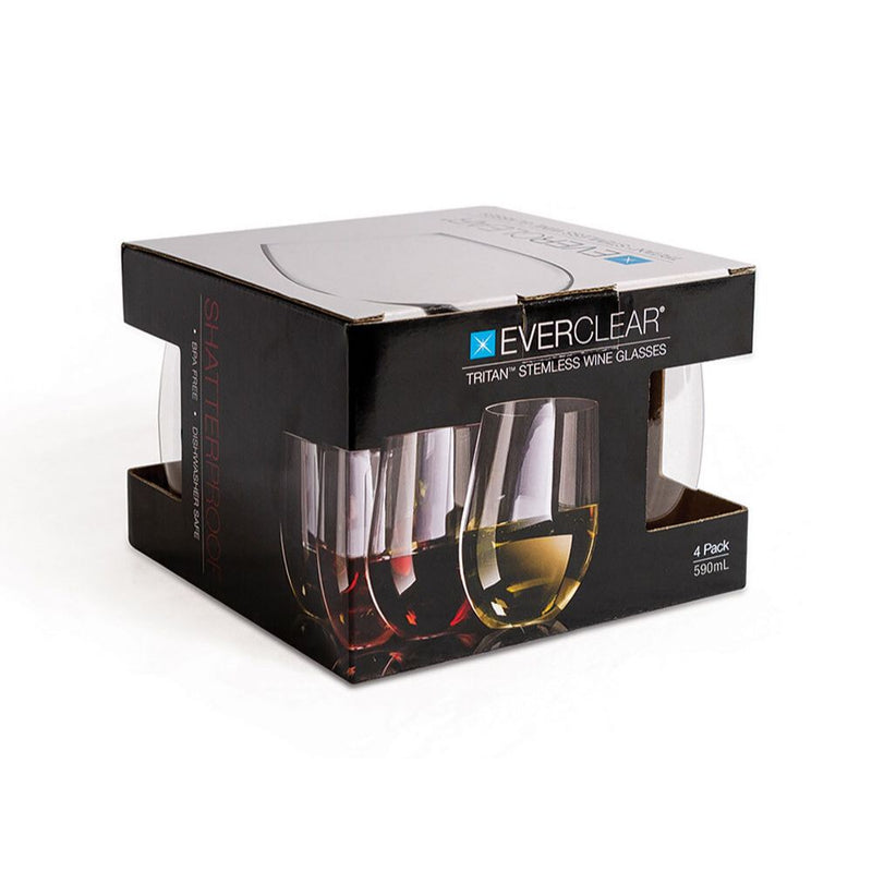 Everclear Tritan Stemless Red Wine 590ml 4 Pack