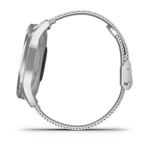 Garmin Vivomove Luxe (Silver Stainless Steel Case with Silver Milanese Band)