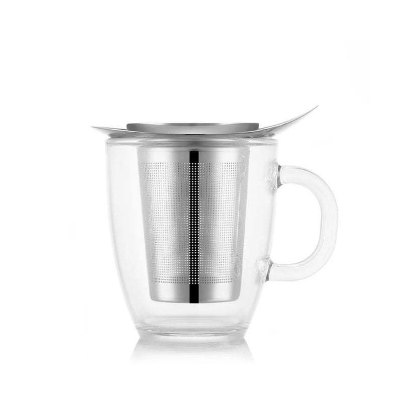 Bodum Yoyo Mug, Glass and Tea Strainer Set (Stainless Steel)