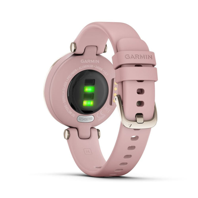 Garmin Lily Sport Edition (Cream Gold SS/Dust Pink Silicone Band)