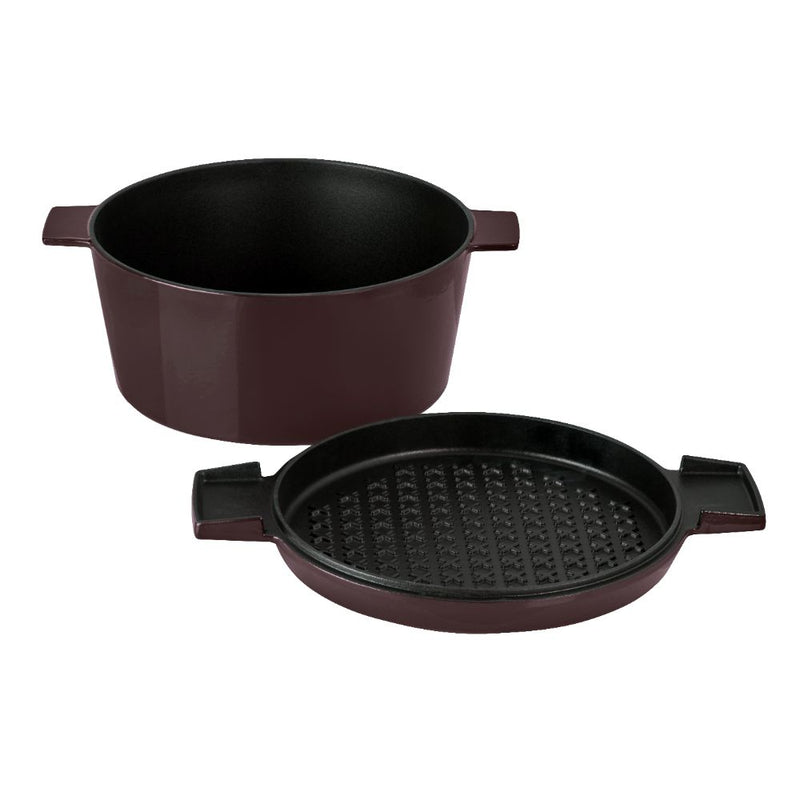 Stanley Rogers Cast Iron French Oven (28cm) (Bordeaux)