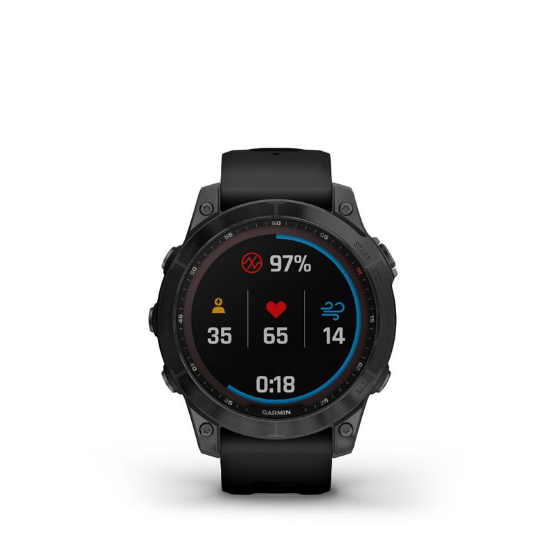 Garmin Fenix 7 Sapphire Solar (Black DLC Titanium with Black Band)