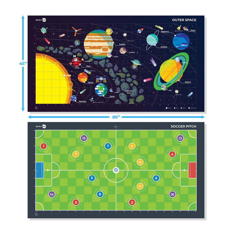 SPHERO Code Mat "Space & Soccer" 2-sided with activity cards [Ships with CMACARD03]