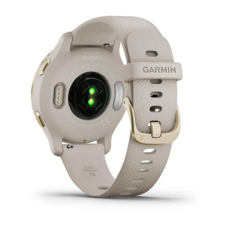Garmin Venu 2S (Light Gold Bezel with Light Sand Case and Silicone Band)
