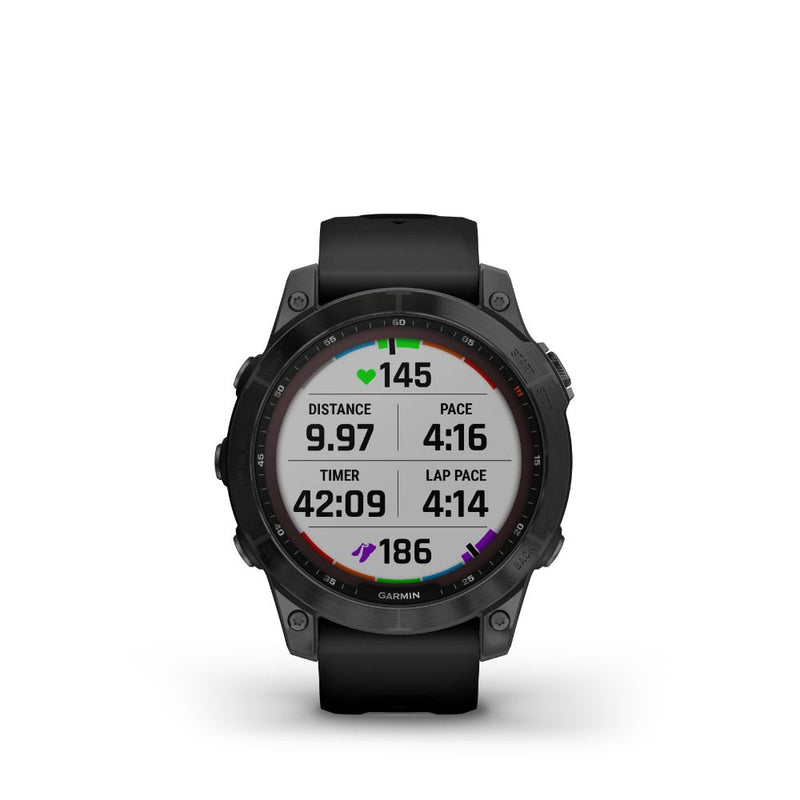 Garmin Fenix 7 Sapphire Solar (Black DLC Titanium with Black Band)