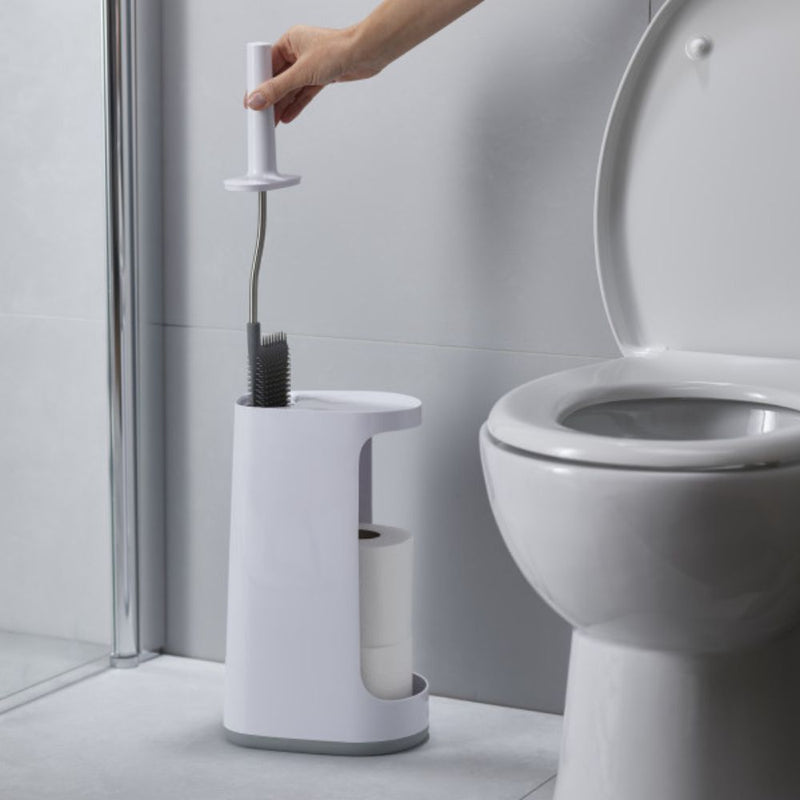 Joseph Joseph Flex Store Toilet Brush with XL Caddy (Grey/White)