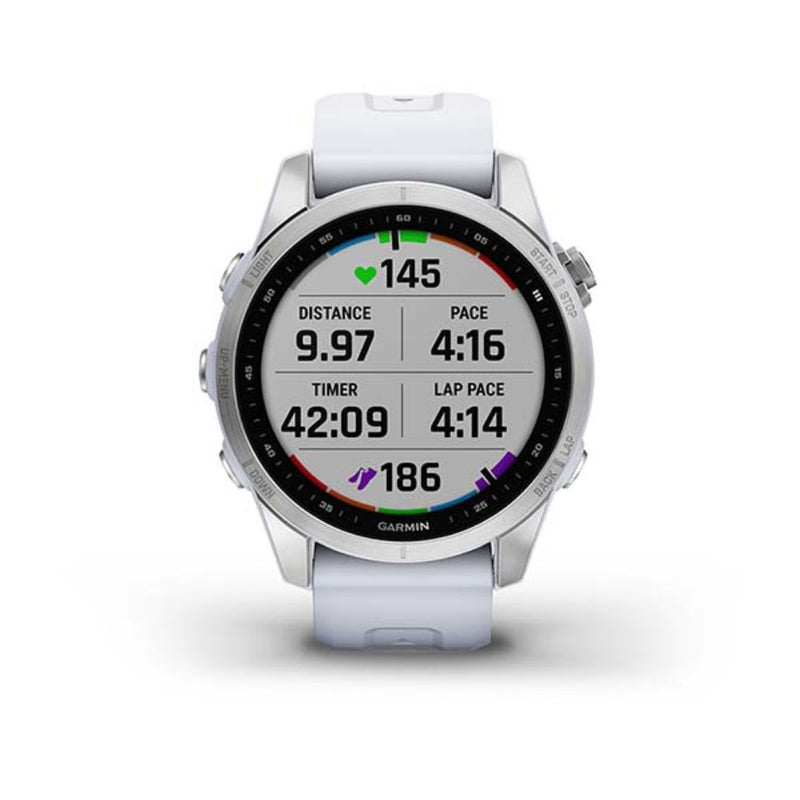 Garmin Fenix 7S (Silver with Whitestone Band)