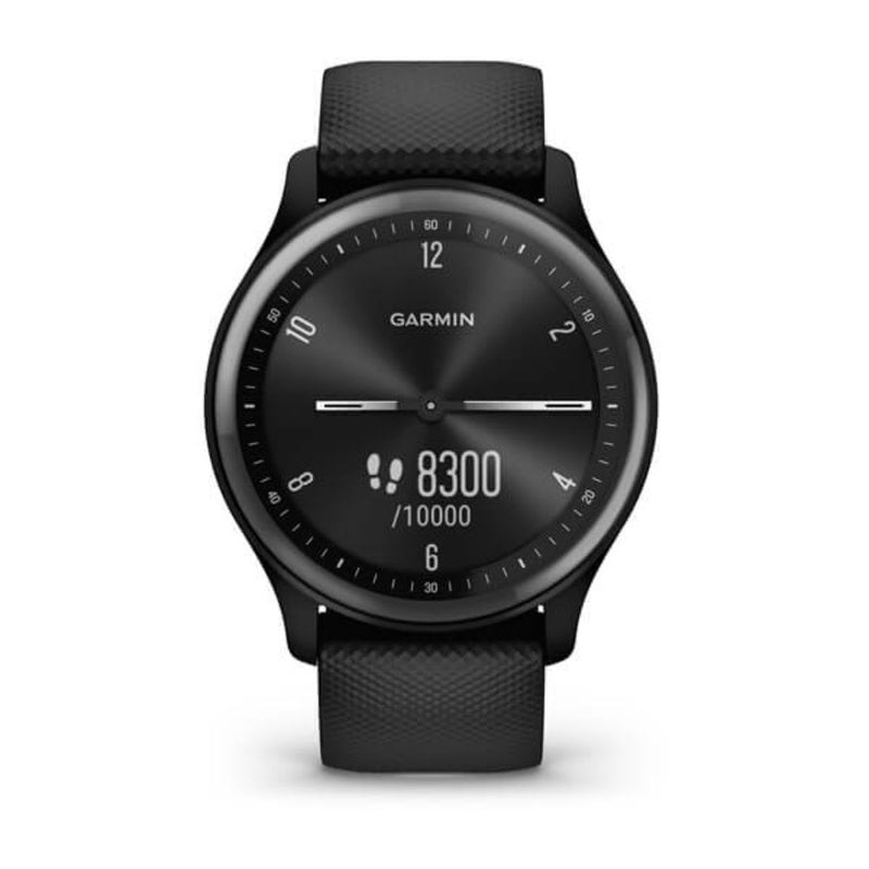 Garmin Vivomove Sport (Black Case and Silicone Band with Slate Accents)